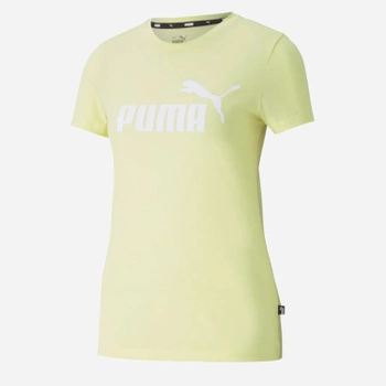 Puma Ess Logo Tee Heather 586876-40 XS Żółty (4063697258884)
