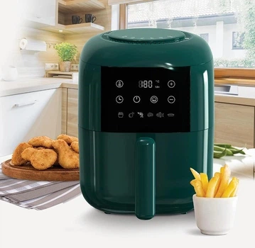 Аерофрітюрниця без масла Maestro MR-755 1200Вт 3л механічна безмасляна повітряна фритюрниця, Green