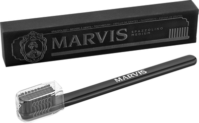 Зубна щітка Marvis середньої жорсткості Чорна (8004395110087)
