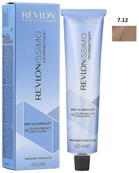 Farba do włosów Revlon Professional Revlonissimo Colorsmetique Ker-Ha Complex 7,12 60 ml (8007376058125)