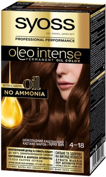 Фарба для волосся SYOSS Oleo Intense 4-18 Шоколадний каштановий 115 мл (8410436218092)