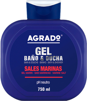 Гель для ванни та душу Agrado Marine Salts Bath and Shower Gel з морською сіллю 750 мл (8433295040062)