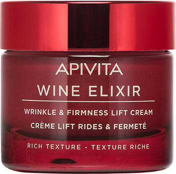 Крем-ліфтинг насиченої текстури Apivita Wine Elixir для боротьби зі зморшками та підвищення пружності 50 мл (5201279071608)