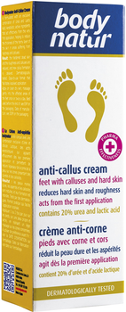 Krem antyodpryskowy do stóp Body Natur Anti-Callus & Hard Skin do skóry zgrubiałej i twardej 50 ml (8414719400228)