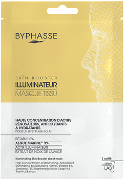 Тканинна маска-бустер для обличчя Byphasse для освітлення шкіри 18 мл (8436097094707)