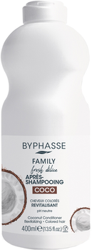Odżywka Byphasse Family Fresh Delice z kokosem do włosów farbowanych 400 ml (8436097095537)