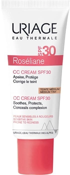 Сонцезахисний крем для обличчя Uriage Roséliane CC Cream SPF 30 Проти почервонінь для всіх типів шкіри 40 мл (3661434003417)