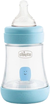 Пляшка для годування пластикова Chicco Perfect 5 із силіконовою соскою 0+ міс. 150 мл Блакитна (20211.20.40)