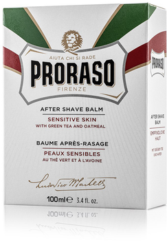Balsam po goleniu dla wrażliwej skóry Proraso z ekstraktem z zielonej herbaty i owsa 100 ml (8004395001071)