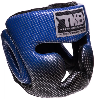 Шолом боксерський з повним захистом шкіряний TOP KING Super Star TKHGSS-01 S Колір: Синій