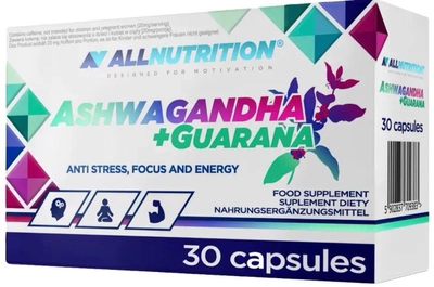 Харчова добавка Allnutrition Ashwagandha + Gurana 30 капсул (5902837709383)