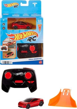 Машинка Хот Вілс Тесла Родстер 1:64 на Пульті Управління для Трека Hot Wheels Tesla Roadster Mattel HJP78