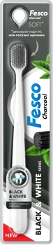Зубна щітка Fesco Black and White Series Soft Біла (4823098414131)