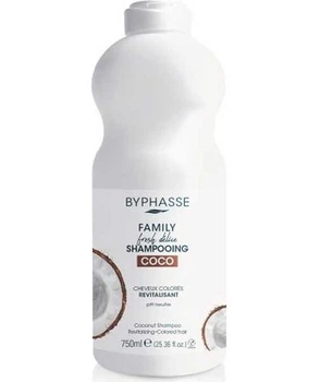 Шампунь для окрашенных волос Byphasse Family Fresh Delice з кокосом 750 мл