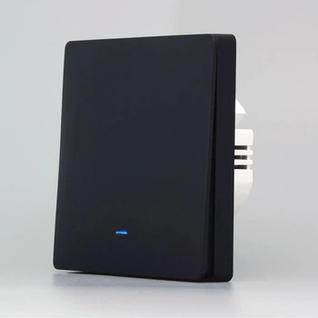 Вимикач Wi-Fi Tuya чорний (1 клавіша, без нуля)