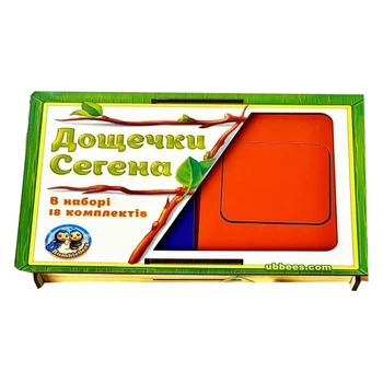 Сортер Ubee "Доски Сегена - фигуры, цвета" деревянный 18 дощечек (ПСД212)