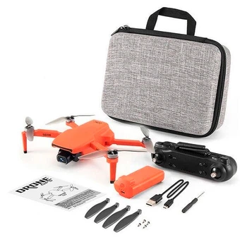 Квадрокоптер ZLRC SG108S Orange, дрон с 4K и HD камерами, GPS, FPV, 5G Wi-Fi, БК моторы, 1 км, до 25 мин. + кейс (k377)