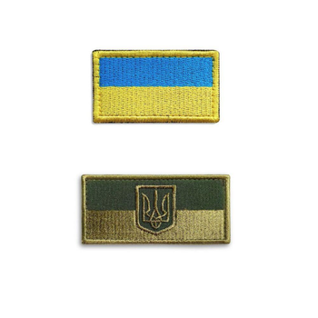 Набор шевронов на липучке Флаг Украины 2 шт