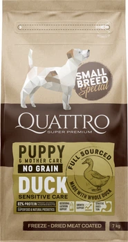 Сухий корм для цуценят та вагітних собак Quattro Special Small Breed Puppy & Mother з качкою 7 кг (4770107253949)