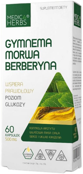 Харчова добавка Medica Herbs Gymnema Mulberry Berberine 60 капсул (5903968202385)