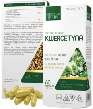 Suplement diety Medica Herbs Kwercetyna 60 kapsułek (5907622656309)