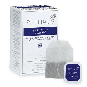 Чай чорний з бергамотом пакетований Althaus Earl Grey Classic (Сірий Граф) Deli Packs 20 пакетиків по 1,75г