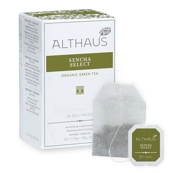 Чай зелений пакетований Althaus Sencha Select (Сенча Селект) Deli Packs 20 пакетиків по 1,75г