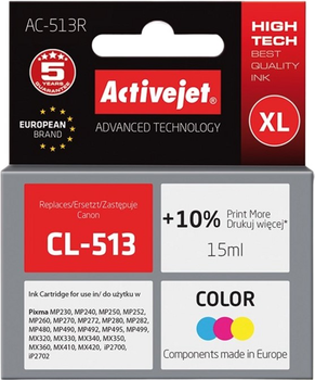Картридж Activejet Premium для Canon CL-513 3-Color (AC-513R)