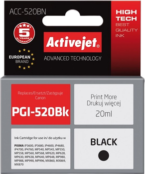 Tusz Activejet Supreme do Canon PGI-520BK Black (ACC-520BN)