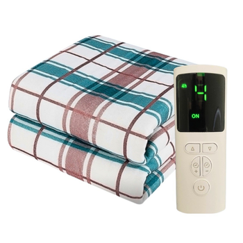 Электропростынь односпальна 90х160 см Home Textile Comfort, 9 режимов подогрева+Таймер автоотключения, 2 года гарантии, в клеточку, арт.9090