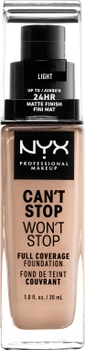 Podkład matujący NYX Professional Makeup Can\\\'t Stop Won\\\'t Stop 24-Hour 05 Light 30 ml (800897157203)