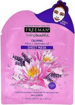 Тканевая маска для лица "Лотос и лавандовое масло" Freeman Calming Sheet Mask 25ml (849458-857981-2)