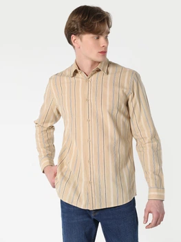 Сорочка бавовняна чоловіча Colin's CL1063157-BEI L Beige (8683197579805)