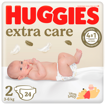 Підгузки Huggies Extra Care 2 3-6 кг 24 шт (5029053550275)
