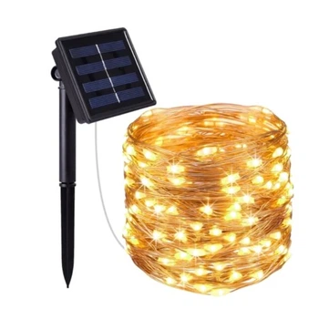 Гірлянда автономна Solar 50D 0.6-1.1W 5m WW тепле біле свічення IP65