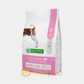 Сухой корм Nature's Protection Junior Lamb All Breeds, для щенков всех пород, с ягненком, 7.5 кг