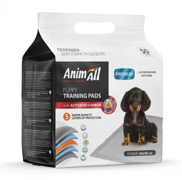 Пеленки для собак AnimAll 170422 60х90 см &nbsp;с активированным углем 50 шт. (4820224501512)