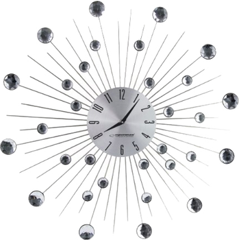 Zegar ścienny Esperanza Boston EHC002 Srebrzysty (5901299929209)