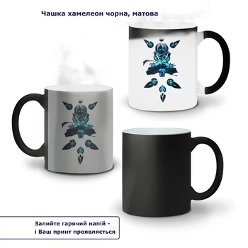 Кружка-хамелеон Валорант Джетт клинки (Valorant Jett) 330 мл Кераміка (93429-3538) Біла