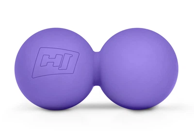 Силиконовый массажный двойной мяч 63 мм Hop-Sport HS-S063DMB фиолетовый