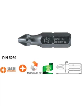 Набор бит USH Industry Phillips PH2x25мм 10шт (UUSG0012342)