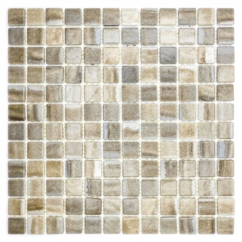 Мозаика стеклянная REVOLUT LIGHT BEIGE AquaMo