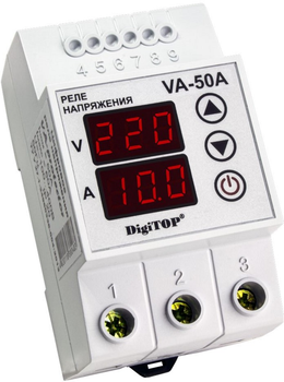 Реле напруги з контролем струму DigiTOP VA-50A