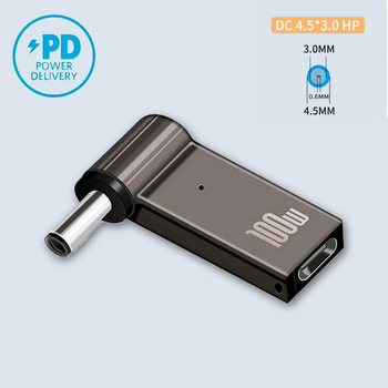 Переходник Linktech Type-c на DC (4.5 х 3.0 HP), переходник для зарядки ноутбука type-c to dc