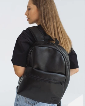 Рюкзак Rooh Day Pack Міні Екокожа Чорний