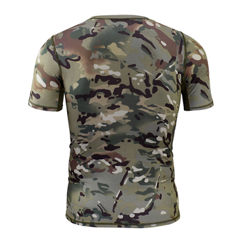 Тактическая футболка с коротким рукавом Lesko A159 Camouflage CP XL мужская