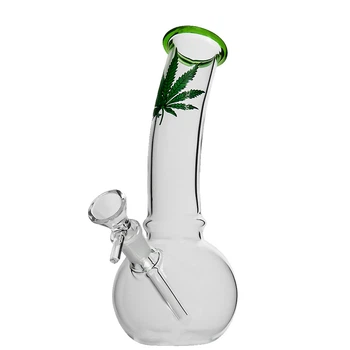 Стеклянный изогнутый бонг Glass Bong Leaf