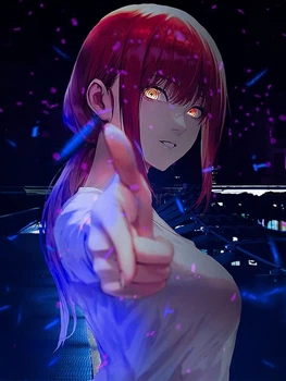 Алмазная Мозаика SHLab Аниме Chainsaw Man Makima Вышивка Камнями SH-32721 30x40 см (Полная Выкладка) (32721)