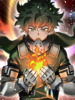 Алмазна Мозаїка SHLab Аніме My Hero Academia Мідорія Вишивка SH-32667 30x40 см (Повна Викладка) (32667)