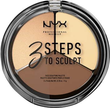 Палітра для контурирования NYX Professional Makeup 3 Steps To Sculpt 02 Light 5 г (800897098339)